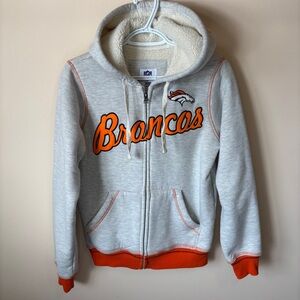 NFL Women’s Denver Broncos Grey & Orange Sweatshirt with Logo